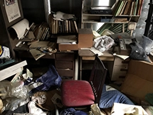 ゴミ屋敷、清掃